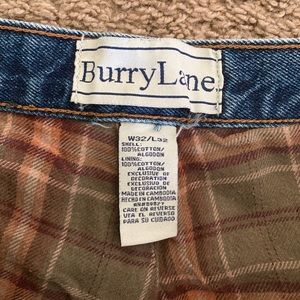Burry Lane vintage 90’s flanne lined jeans